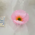 Flor de amapola artificial rosa de seda para accesorios de cabello DIY y decoración - Cabeza de Amapola / Todo Rosa