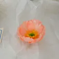 Cabeza de flor de amapola artificial en degradado rosa-naranja para decorado DIY - Cabeza de Amapola / Rosa Coral