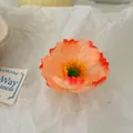 Cabeza de amapola artificial naranja para manualidades DIY y accesorios para el pelo - Cabeza de Amapola / Salmón
