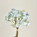 Faux jasmine bouquet in light blue gradient with natural jute twine wrap detail - Blue