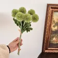 6er-Bündel grüne künstliche Löwenzahn-Zwiebelbälle mit Kunstblättern für die Heimdeko - Grün