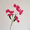 Artificial oil painting style Renanthera orchid in rose red with five flower heads - Rose Red