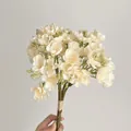 Artificial cream jasmine flower bouquet with green stems and realistic buds for decor - Champagne