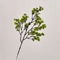 Artificial babys breath silk flower branch with green leaves for home decoration - Green
