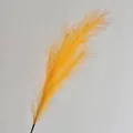 Herbe de la pampa artificielle à 7 branches jaune vif pour décor de mariage - Jaune Foncé