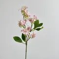 Artificial pink lilac flower branch with green leaves for home interior decoration - Pink