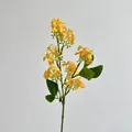 Artificial osmanthus branch with small yellow and orange petals for home decoration - Yellow