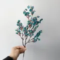 Single stem of teal silk gypsophila artificial flowers for wedding and home decoration - Teal