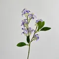 Artificial purple osmanthus branch with lifelike silk petals and green leaves for decor - Purple
