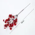 Single 36cm branch of artificial red wintersweet flowers for oriental home decor - Mini Red Branch