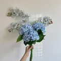 Elegant bouquet of blue hydrangeas and white orchids for living room home decoration - Qingshan Blue Hydrangea Bouquet
