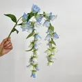 Fleur de campanule artificielle bleue et blanche pour décoration de mariage suspendue - Bleu
