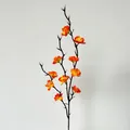 Rama de ciruelo artificial de 55 cm con flores LED brillantes en color naranja y amarillo - Mini Flor de Invierno Naranja