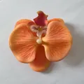 Artificial phalaenopsis orchid head in vibrant gradient orange for DIY decorations - Orange