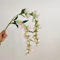 Tige de campanule artificielle dégradé rose et blanc pour décor d'intérieur - Rose Clair