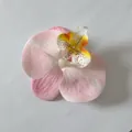 Pink and white gradient artificial orchid flower head for DIY crafts and decorations - Light Pink