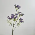 Five-forked purple artificial lace flower bouquet for elegant home decoration - Purple