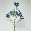 Artificial blue lace flower spray with multiple heads for modern home floral decor - Blue