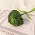 Clavel verde artificial de textura suave para arreglos decorativos del hogar - Verde oscuro