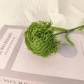 Flor artificial de clavel verde realista Dianthus Globosa para decoración de interiores - Verde claro