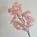 Single realistic pink cherry blossom branch for elegant home decor and wedding ornaments - Light Pink