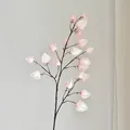 Artificial lantern flower branch with pink-white gradient buds for home decor - Light Pink