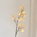 Artificial physalis glowing branch in apricot for elegant home decor and holiday ambiance - Champagne