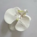 Realistische witte orchidee kunstbloemhoofd voor DIY-accessoires en decoraties - Wit
