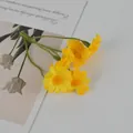 Künstliche gelbe Kamille Gänseblümchen Blütenköpfe aus Stoff für DIY Bastelarbeiten Dekor - Orange