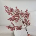 Künstliche Raufrost-Zweig in Altrosa für minimalistische Heimdekoration aus Kunstblumen - Dicht Groß Rosa