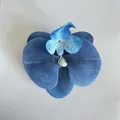 Kunstmatige orchidee bloemkop in blauw kleurverloop voor DIY ambachten en decoraties - Saffierblauw