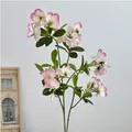 Pink and white gradient sweet pea silk flower stem for home living room decor - Gradient Pink