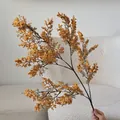 Ramo di fiori arancioni artificiali effetto brina per decorazioni in stile wabi-sabi - Giallo Denso Grande