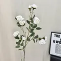 Elegante witte kunstmatige bubble rozen met meerdere koppen voor huisdecoratie - Wit