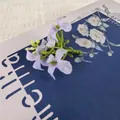 Petite fleur d'osmanthus violette artificielle avec tige pour accessoire cheveux - Mauve Clair