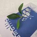 Petit rameau de feuilles vertes artificielles texturées pour la création de bijoux DIY - Feuille