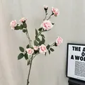 Ramo de rosas artificiales con degradado rosa y blanco para decoración de interiores - Rosa Claro