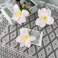 Künstliche Lilie mit drei Köpfen in Pink-Gelb-Verlauf für stilvolle Heimdekoration - Rosa