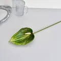 Singolo stelo di Anthurium verde stampato in 3D con foglia a forma di cuore per decoro floreale - Verde Scuro