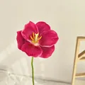 Realistic 3D printed tulip in deep magenta with silk texture for home decoration - Rose Red