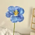 Lifelike blue 3D printed tulip artificial flower with yellow stamen for home decor - Dark Blue