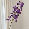 Artificial 3D printed purple Phalaenopsis orchid with elegant white mesh texture - Deep purple