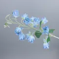 Tallo de delphinium de seda azul claro realista para arreglos florales DIY - Azul