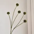 Künstliche grüne 5-Kopf-Pompon-Blume für Heimdekoration und Gartengestaltung - 5 Köpfe / Grün