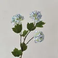 Three-head artificial hydrangea with natural blue purple white gradient colors - Blue