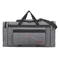 Sac de sport multifonction gris avec broderie rouge et bandoulière robuste - Gris