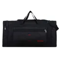 Grand sac de sport noir avec broderie SPORT rouge et bandoulière réglable pratique - Noir