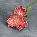 Branche d'amaryllis artificielle en EVA rouge et blanc pour décoration de mariage - Dégradé Rouge Blanc