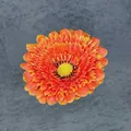 Artificial gerbera flower head with orange yellow gradient for DIY decoration - Sunset Red