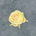 Artificial rose head in bright yellow finish for DIY wedding and floral decoration - Light Yellow